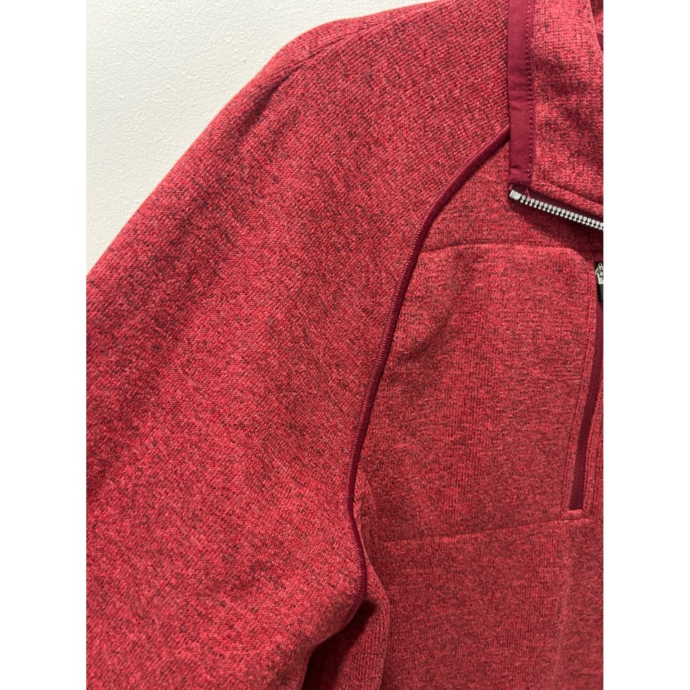 Cutter & Buck Mens Medium Heather Red Quarter Zip Fleece Pullover Sweater Medium - Picture 7 of 10